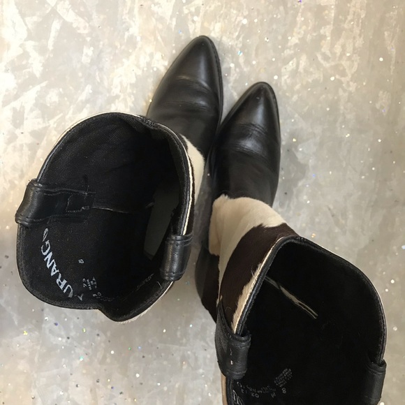 Black and white cow print cowboy boots - Picture 5 of 6